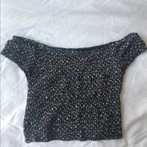 Brandy Melville Smocked Off The Shoulder Top